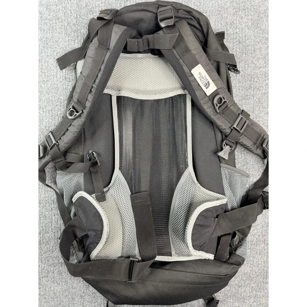The North Face 65L Hiking Backpack Gray Black Camping Travel Bag‎